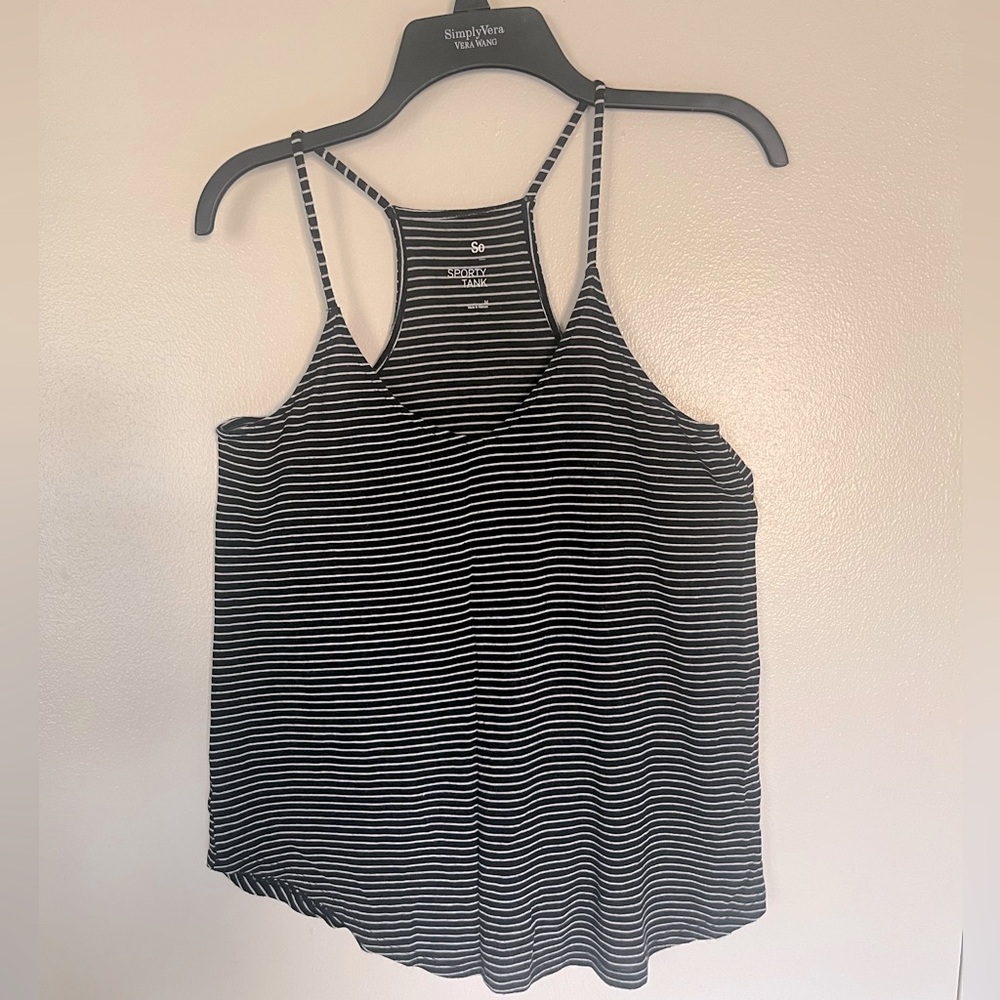 Black and white tank top
